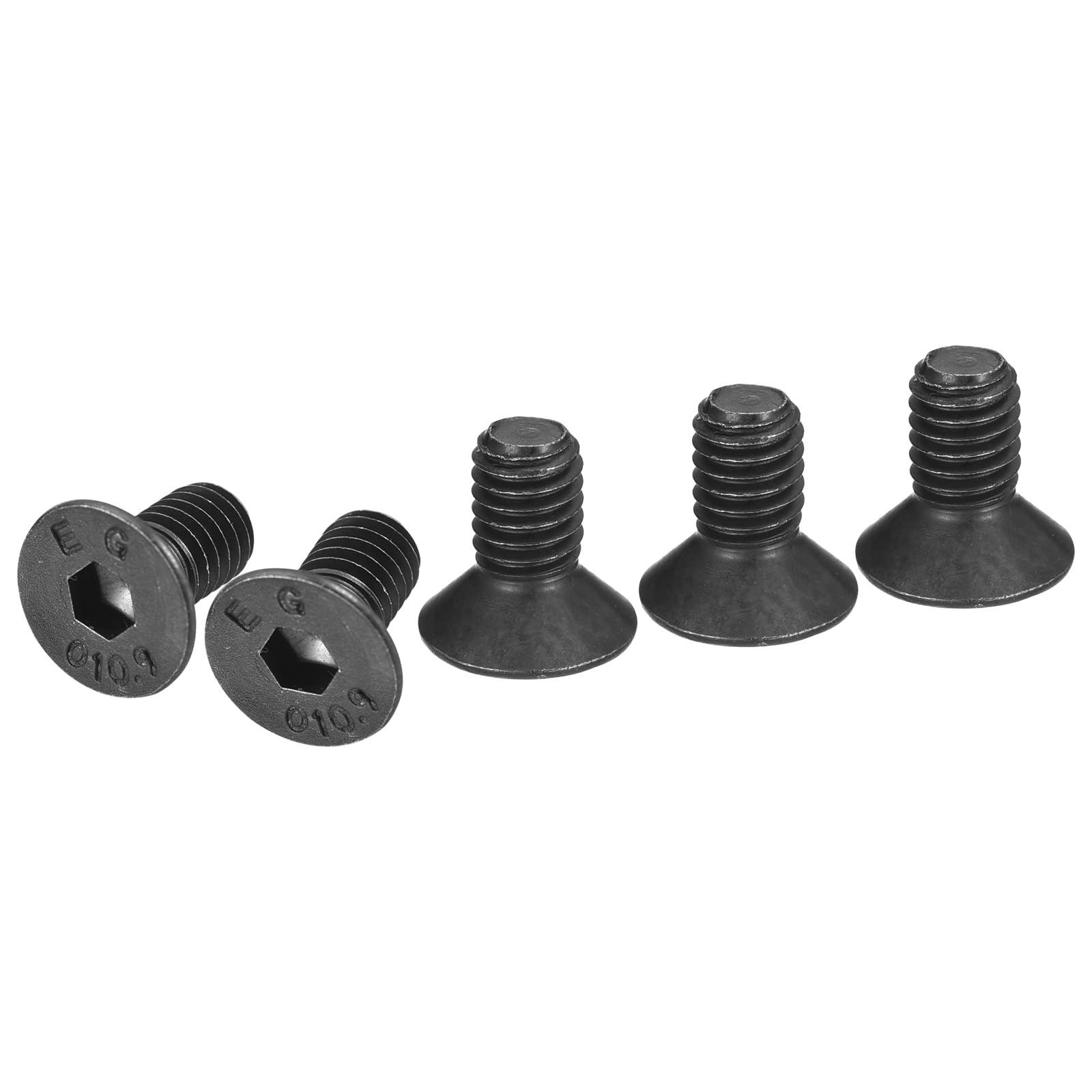 DTGN M6-1x12mm Flat Head Socket Cap Screws, 50 Pack Hex Socket Flat Head Screws Carbon Steel Black Oxide, Full Thread, Countersunk Bolts — image 1