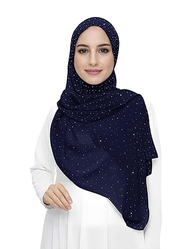 Sparkle Shimmer Gold Glitter Women's Chiffon Hijab Head Scarf