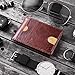 REYLEO Bifold Wallets Front Pocket Minimalist Leather Slim Wallet RFID Blocking Genuine Leather Wallets Card Case with Money Clip Brown