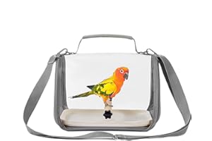 Parrot Carrier Bag,with Stand Perch Breathable Cockatiel Travel Pack - Parakeet Transport Carrier with Perch Small Animal Tra