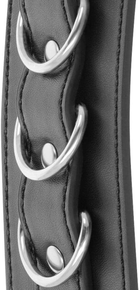 Darkness Darkness Adjustable Black PU Leather Ankle Cuffs 80g