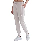 DITOK Women's Cargo Jogger Sweatpants, Soft Smooth Lightweight Tapered Athletic Lounge Pants with Pockets for Hiking, Casual