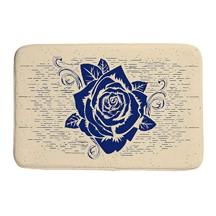 Amazon Com Dkisee Free Rose Stencil Floor Mat Coral Fleece