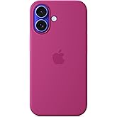 Apple iPhone 16 Silicone Case with MagSafe and Camera Control: Lightweight Phone Case, Wireless Charging Compatible, Smooth Matte Finish; Fuchsia