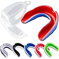 Vanmor 6 Pack Youth Mouthguards Sports Mouth Guard for Kids Double Colored Teeth Braces with Case for Football Basketball Box