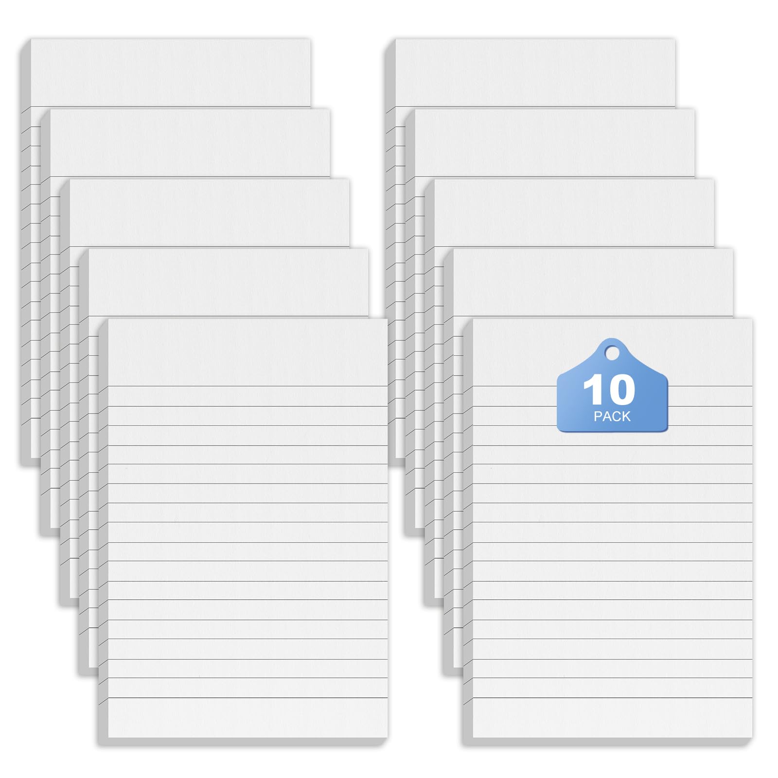 Photo 1 of 10 Pack Note Pads Small 4x6 Inch Lined Writing Memo Pads Refills Scratch Pads with 50 Sheets Each Pad Narrow Ruled Mini Pocket Notebook Writing Pads of Paper for Daily Work Planning and Organization