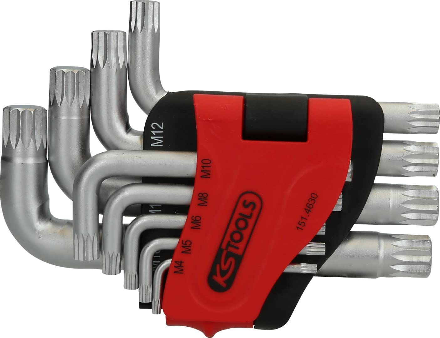 KS Tools 151.4630 Spline Key Wrench Set, Short, 9 pcs