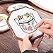 Beautymei 2 Packs Embroidery Hoops Cross Stitch Embroidery Octagon Set for Handy Art Craft Sewing Photo Frame - Imitated Wood