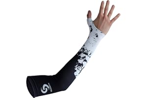 Selerity Gaming Arm Sleeve for PC and Sport with open glove and thumb hole for esports gamers Paints Spray