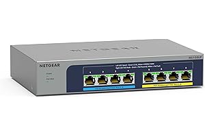 NETGEAR 8-Port Ultra60 PoE Multi-Gigabit Ethernet Unmanaged Network Switch (MS108UP) - with 4 x PoE++ and 4 x PoE+ @ 230W, De