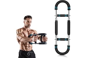 Twister Arm Trainer, Chest Workout Equipment for Home, 3-Level Adjustable Forearm Strengthener & Grip Trainer, Portable Fitne