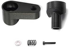 HOPLEX Aluminum 20T Servo Horn Heavy-Duty RC Servo Arm for ARRMA 1/18 Granite GROM/Typhon GROM/1/14 Mini Mojave GROM (Black)