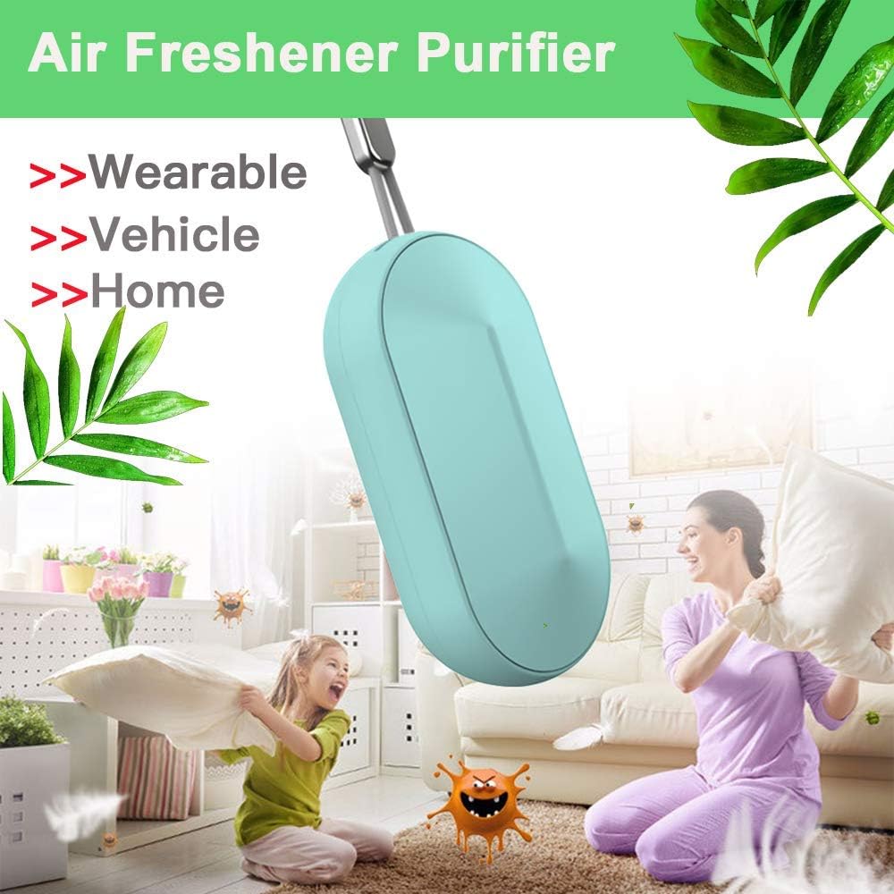 NEEDL CO Portable PM2.5 air Purifier,Mini Car Air Purifier Fresh Car Lonizer Air Cleaner, Car Air Freshener with Filter,Air Cleaner Captures Mold Dust for Personal Use in Car, Office Home,Filter
