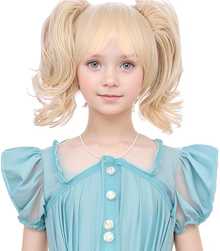 Parrucca Lunga Onde Blu Per Bambina - Costume Uma Descendants 3 Halloween - Foto 2