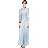 Alex Evenings Womens Two Piece Mother of The Bride Dress with Lace Jacket
