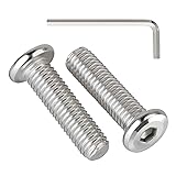 Krysay M8 x 25mm 30Pcs Flat Head Hex Socket Cap