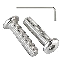Krysay M6 x 35mm 50Pcs Flat Head Hex Socket Cap