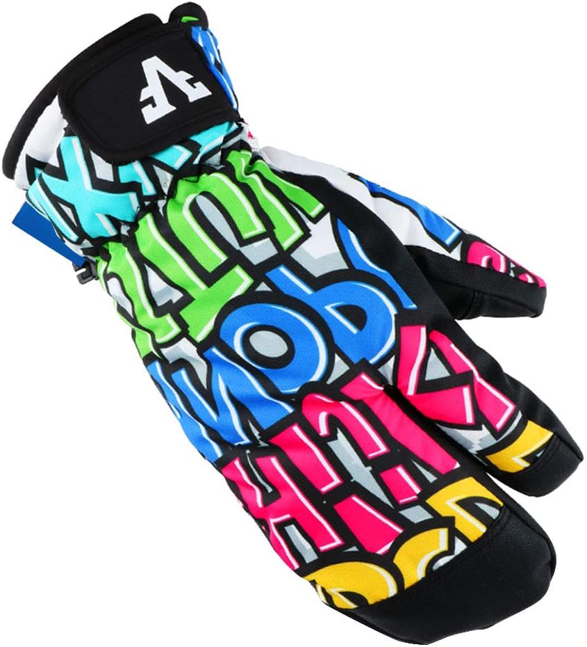 Xueliee Ski Gloves for Men and Womens,Warm Gloves, Waterproof Fabric & Adjustable Cuff, Great to Keep Hands Warm in Cold Weather