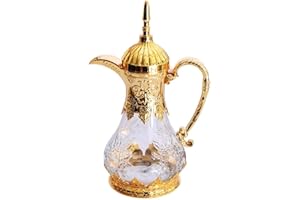 Arabic Coffee Pot 1600ml Large Capacity Glass Coffee Kettle Multipurpose Tea Pot Milk Water Jug for Home Kitchen Office