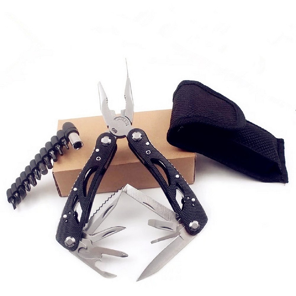 Bogo Arty 13-in-1 Folding Multi Function Plier Kits Stainless Steel Knife Tool with Screwdriver Set