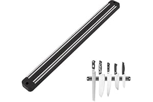 Magnetic Knife Holder 33cm Black, Storage Bar Strip Multi-purpose Functionality Tool Magnet Rack Strip Bar Storage Wall Mount