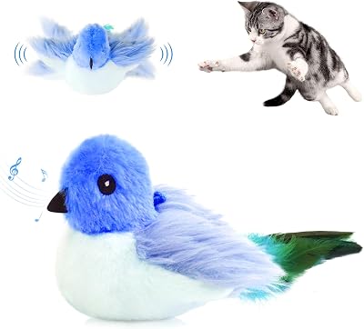Migipaws Interactive Flapping Bird Cat Toy with Catnip USB Rechargeable