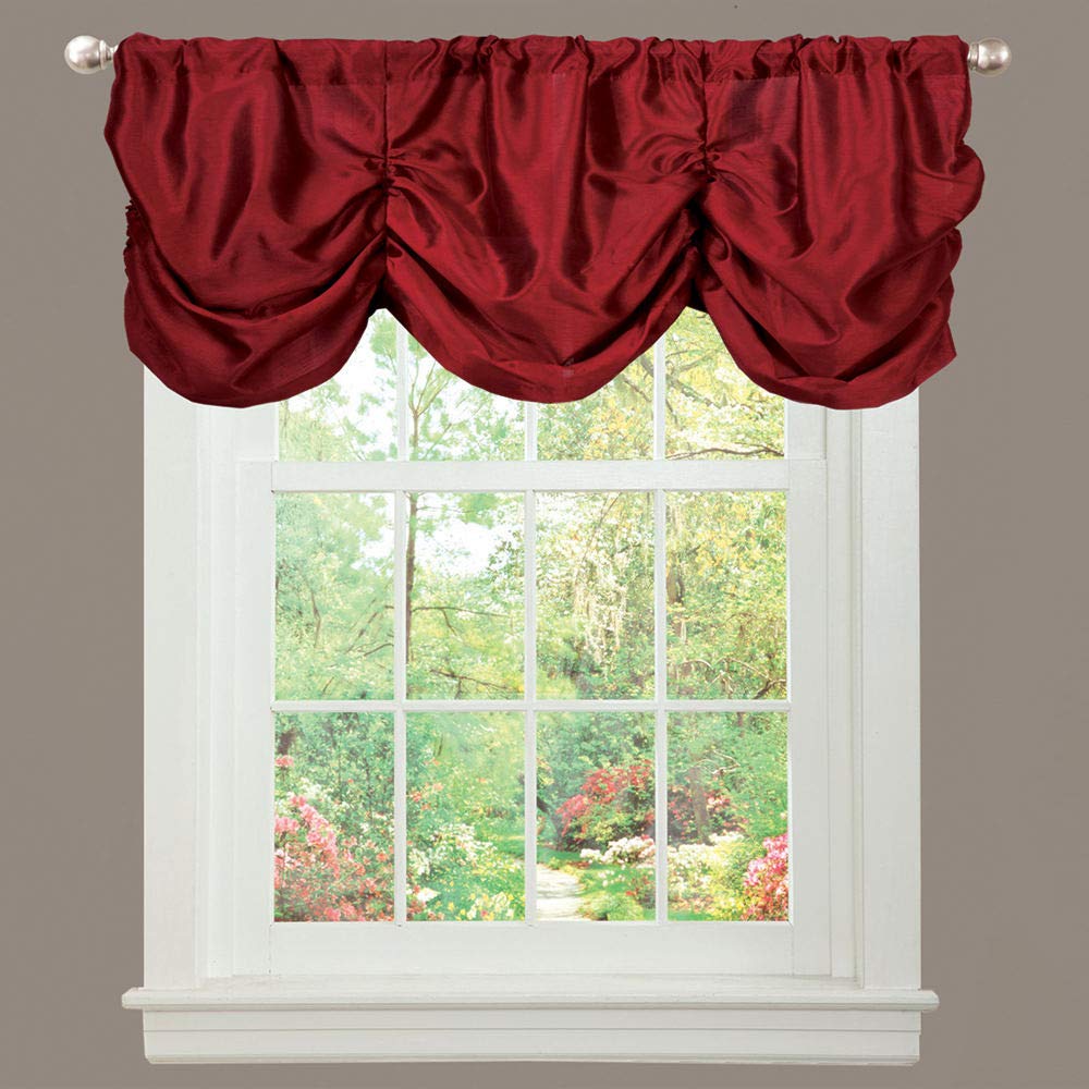 Lush Decor Estate Garden Valance, Red
