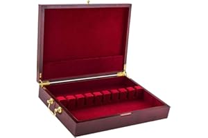 Leefasy Silverware Storage Box Wooden Flatware and Utensil Organizer,Portable Kitchen Sturdy Home Decor with Lid Silverware C