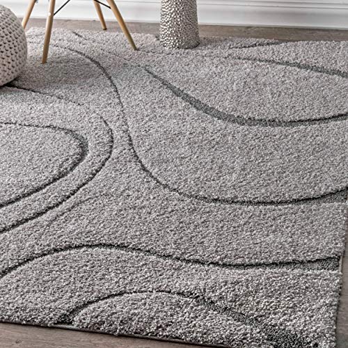 nuLOOM OZSG08C Soft and Plush Shaggy Curves Caroyln Shag Rug, 4' x 6