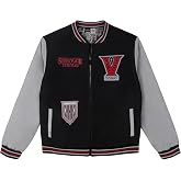 Stranger Things Varsity Zip Up Bomber Jacket Big Kid to Adult Sizes (10-12 - X-Large)