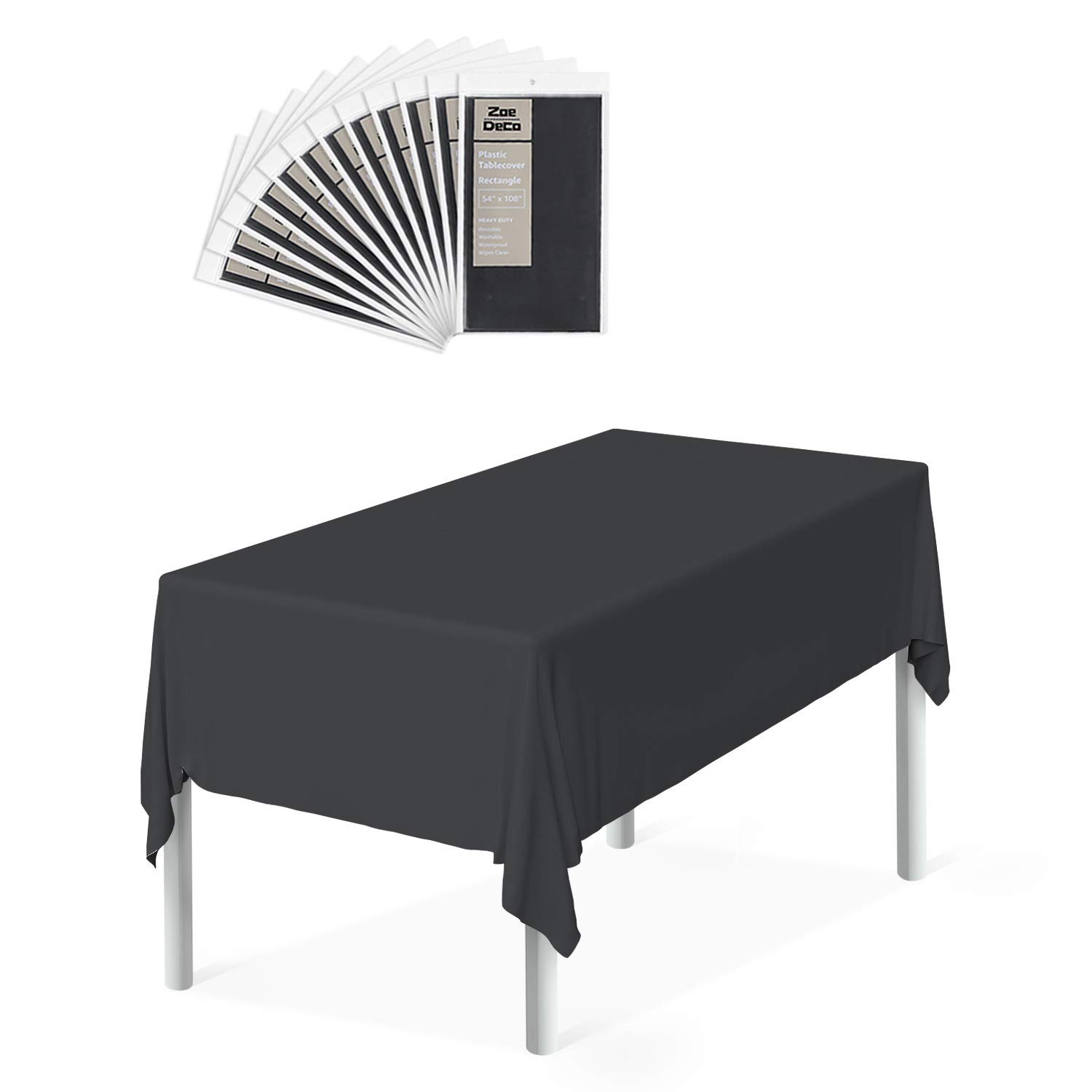 Best plastic rectangular table cloth set of 12