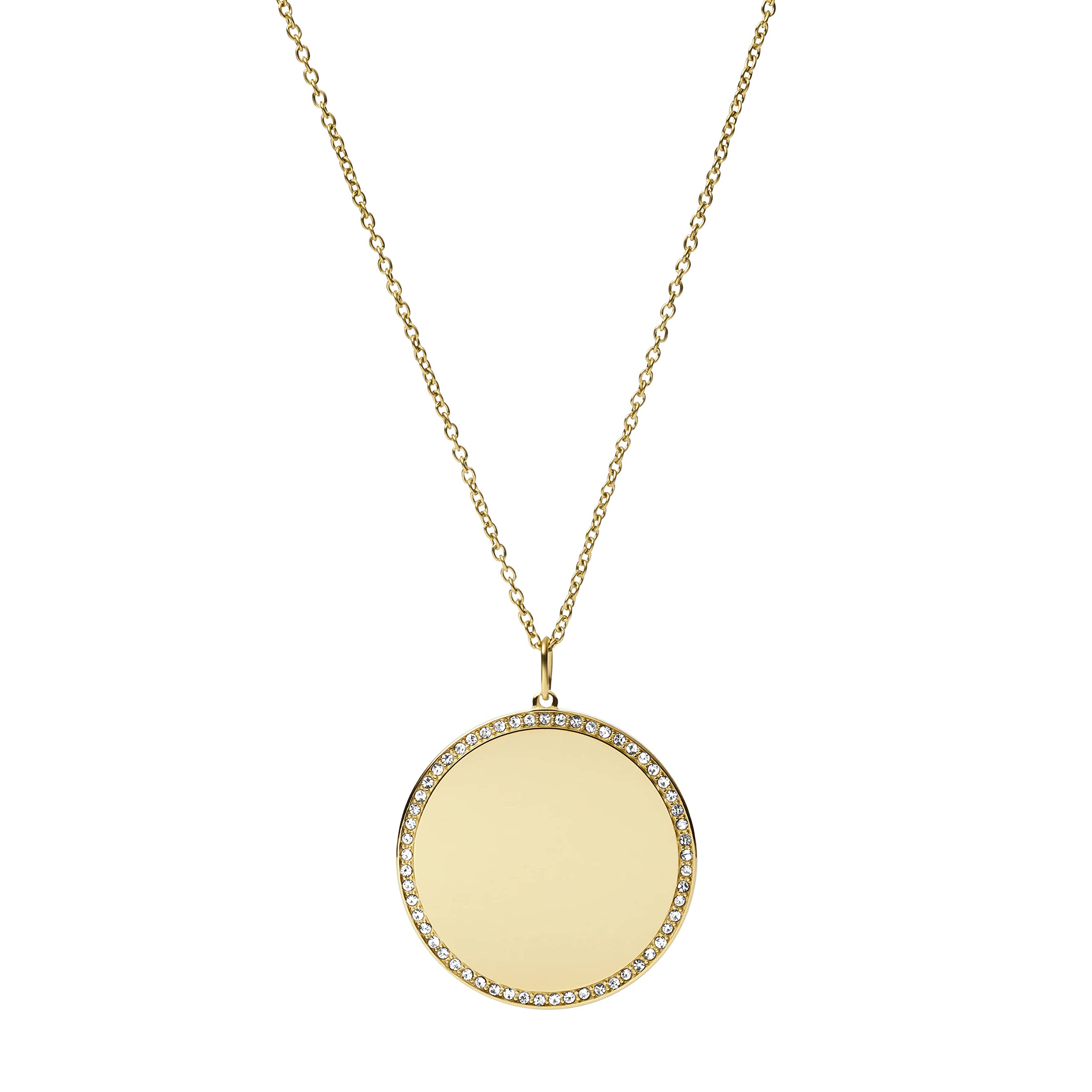Fossil Women's Engravable Necklace, Color: Gold (Model: JF03888710) Image