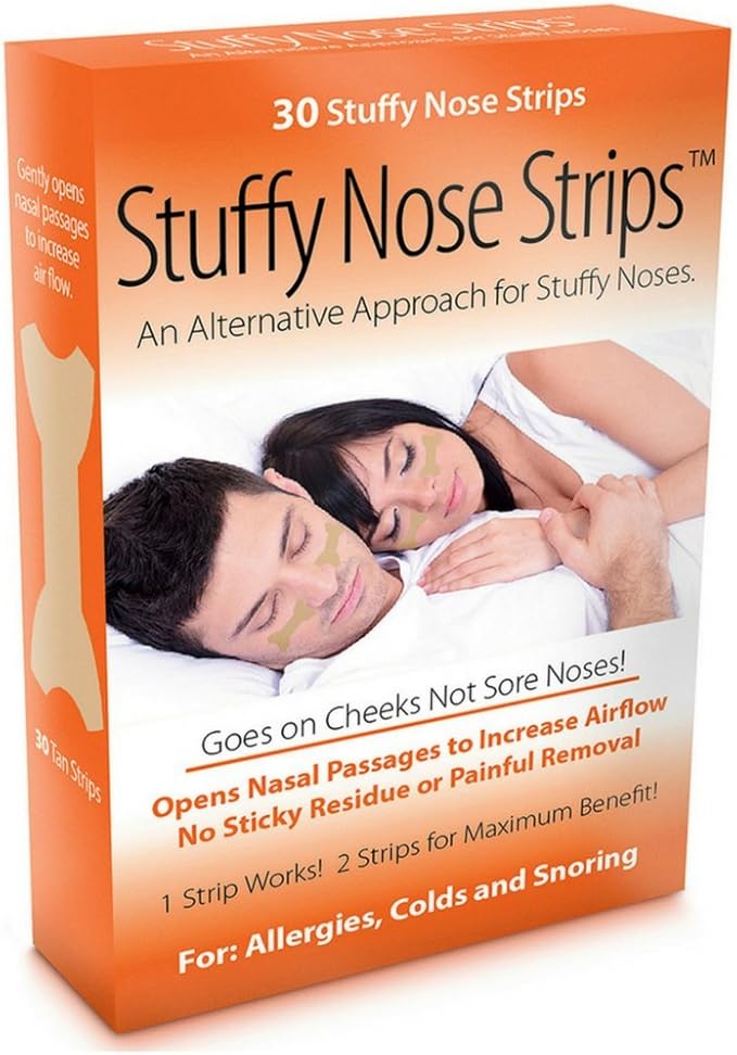 Stuffy Nose Nasal Strips DrugFree, Stuffy Nose Relief That Goes On Your Cheeks