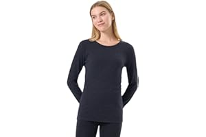 Merino Protect 100% Merino Wool Base Layer Women Thermals Underwear Lightweight Soft Long Sleeve Shirt for Hiking Skiing