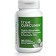 NatureCity True-Curcumin Turmeric Supplement | Non-GMO Tumeric and Curcumin 500mg Curcuma Capsules Vitamin Supplements | Up to 700% Increase in Absorption (30 Day Supply) | Supports Joints