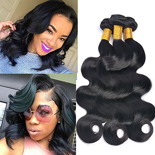 Brazilian hair 3 bundles Body Wave raw unprocessed 100% Human Hair Weave Bundles Brazilian Virgin Hair Weft Short hair extensions 300g (8 10 12)