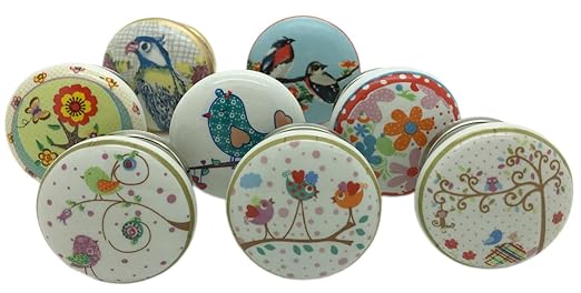 G Decor – 8 Tür-/Schubladenknäufe aus Keramik, singende Vögel, im Shabby-Chic-/Vintage-Stil