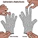 Cut Resistant Gloves,Balfer Level 5 Protection,EN388 Certified, Safty Oyster Dyneema Glove for Cooking Garden Electric Working Hands Protect (Black & Gray, Medium, 1 Pair)