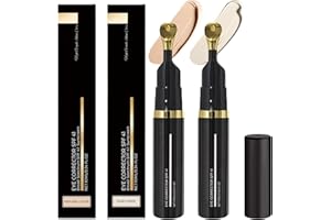 TIRDET 2PCS Eye Corrector, SPF 41 Under Eye Color Corrector For Dark Circles, Moisturizing Essence, Natural and Ivory White
