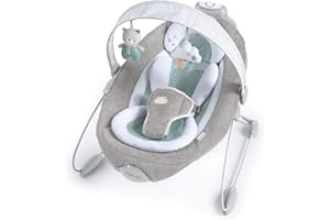 Ingenuity SmartBounce Automatic Baby Bouncer Seat with White Noise, Music, Toy Bar & 2 Plush Infant Toys, 0-6 Months Up to 20