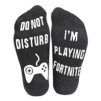 Prettyui Do Not Disturb,I'm Gaming Funny Ankle Socks - Gamer Socks - Perfect Gamers Gift for Game Lovers - Christmas Birthday Halloween Present
