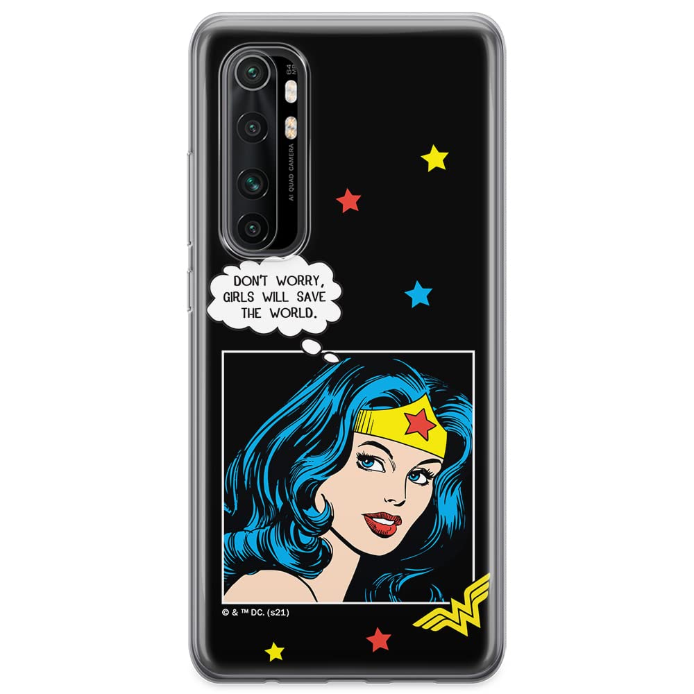 ERT GROUP mobile phone case for Xiaomi MI NOTE 10 Lite original and officially Licensed DC pattern Wonder Woman 028 optimally adapted to the shape of the mobile phone, case made of TPU