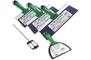 USG Sheetrock Pro Series Blue Steel Drywall Taping Knife with Matrix Style Handle + FREE Mud Pan Mixer