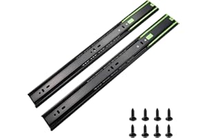 1 Pair Laigoo Soft Close Drawer Slides 12 Inch, Heavy Duty Drawer Slides, Dual Springs with Ball Bearing Cabinet Drawers Slid