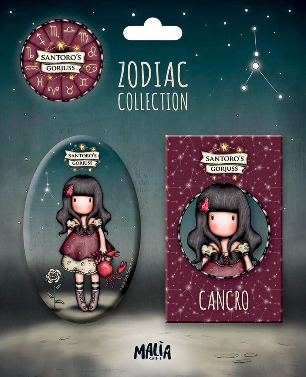 Gorjuss Zodiac Cancer Magnet and Minibook