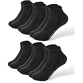 BAMBOO COOL Womens Ankle Socks Bamboo Viscose Basic Low Cut Moisture-Wicking Cushioned Anti-Blister