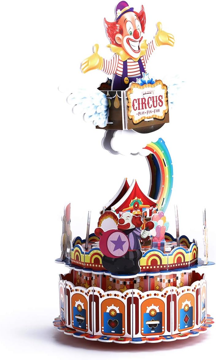 Idee Cadeau Diy Pour Anniversaire Et Noel Maquettes A Monter Gudoqi Puzzle 3d Avec Musique Pour Enfant Garcon Fille Jouet Dassemblage Bricolage Kit De Modele De Papier 3d Puzzles 3d Jeux Et