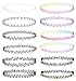 Jstyle 12 Pcs Choker Necklaces for Women Girls Tattoo Henna Choker Vintage Elastic Adjustable