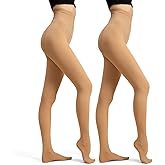 Ms.Myland 2 Pairs Women's Sheer Opaque Tights, 480D Soft Nylon Regular Multicolour Control Top Velvet Pantyhose