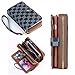 All in One iPhone 6s Plus Case, iPhone 6+ Wallet, Black Checker Pattern, With Multiple Pockets, Card Holder, Hand Strap, Mini Bag, Classic Design, Classy Series, Deluxe Business Style, For Men Guys